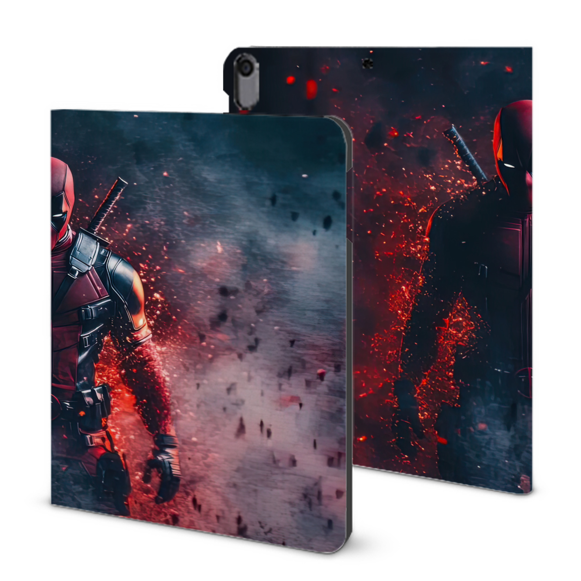 （画像用） Deadpool デッドプール IPad ケース ブック型 PUレザー TPU 耐衝撃 軽量 薄型 ペン収納なし 全面保護 IPad 各モデル対応